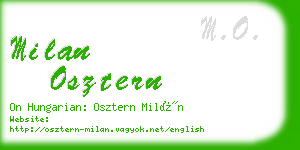 milan osztern business card